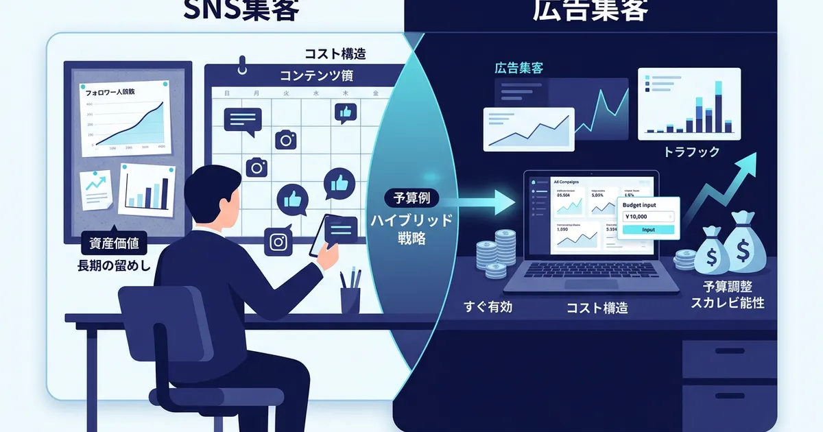 SNS集客 vs 広告集客――コーチが選ぶべきはどちら？ - BootCast Media